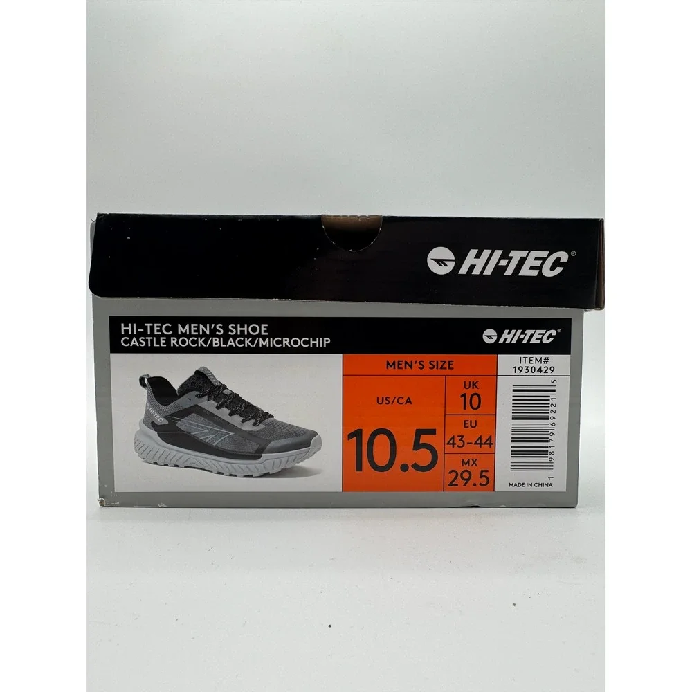 Hi-Tec Men's Size 10.5 Castle Rock Black‎ Athletic Running Shoes Sneakers